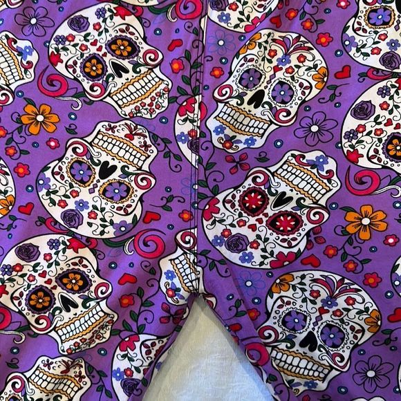 Sugar Skull Leggings size  XL Plus - Picture 4 of 8